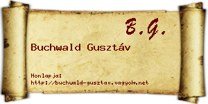 Buchwald Gusztáv névjegykártya