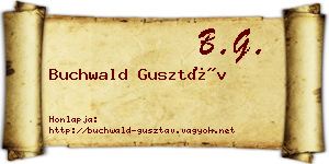 Buchwald Gusztáv névjegykártya