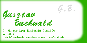 gusztav buchwald business card